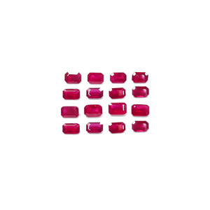 Rubis naturels non traités du Mozambique, octogones calibrés 4x6mm, pierres précieuses de rubis naturelles facettées pour la fabrication de bijoux, prêtes à l'emploi - Product Image 1