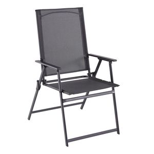Ensemble bistrot pliant 3 pièces en acier pour extérieur, résistant aux intempéries, mobilier de patio en fer noir - Product Image 3