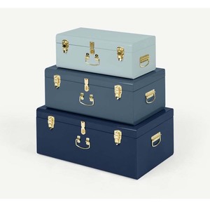 Multi Color Elegant Style <b>Metal</b> <b>Trunk</b> Treasure Chest Set - Product Image 1