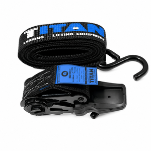 Correa de Amarre de Poliéster Negra Resistente de 25 mm con Gancho en S, 3 m de Longitud, 800 kg-10000 kg de Resistencia a la Rotura, Certificación CE, Provina - Product Image 1
