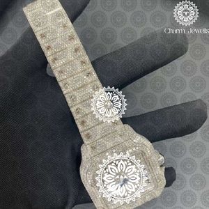 Montre de luxe Charm_Jewells carrée en acier inoxydable 30 mm, analogique à quartz, avec lunette sertie de diamants, unisexe, tendance - Product Image 3