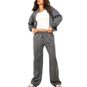 Survêtement de haute qualité à fermeture éclair et au design unique Ensemble deux pièces pour femmes Vêtements de sport fitness pour femmes - Product Image 5