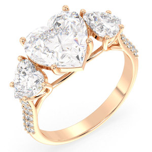 Bague de fiançailles REYES en argent sterling 925 avec moissanite étincelante en forme de cœur de 4,20 carats, bijoux fins pour elle, prix de gros - Product Image 2