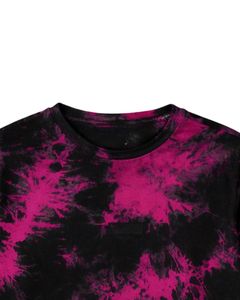 T-shirt personnalisé rose tie-dye pour homme, coton, streetwear décontracté, été, col rond, manches courtes, tee-shirt tendance - Product Image 5