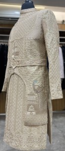 Sherwani de haute qualité multicolore pour hommes, vêtement traditionnel culturel, broderie complexe, élégant manteau long ethnique - Product Image 3