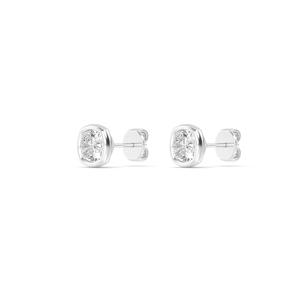 Boucles d'oreilles en diamant de culture Cushion Lab Grown en or jaune 9 carats 0,29 carats de poids total, bijoux fins modernes pour femmes, accessoire de mariage - Product Image 4