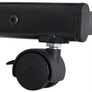 ชั้นวางนิตยสารแบบพกพาขนาดกลางทำจากเหล็กสีดำและ MDF - Product Image 4