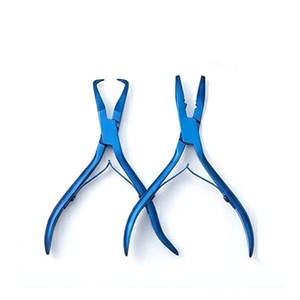 Kit d'outils professionnels pour extensions de cheveux avec pinces, aiguilles à crochet, clips, métal bleu, kit d'outils de coiffure pour salon - Product Image 5