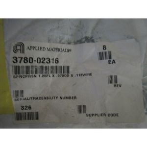 8 AMAT 3780-02316 SPRCPRSN 1.25x.9700Dx.112wire - Equipo y Piezas de Semiconductores de Confianza de Marca Global - Product Image 1