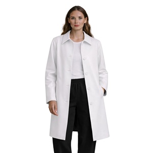 OEM Women's XL Plus Size <b>Leather</b> Jacket Long Slim Fit Fashionable Versatile Motorcycle Coat Cotton Filling for Autumn Winter - Product Image 1