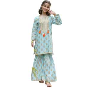 Wholesale Price Designer Summer Lawn Formal Stitched Breathable Customizable <b>Kids</b> Salwar Kameez Daily Wear Casual Dresses - Product Image 1