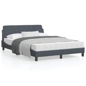 Base de Cama Tapizada en Gris Oscuro - Product Image 1