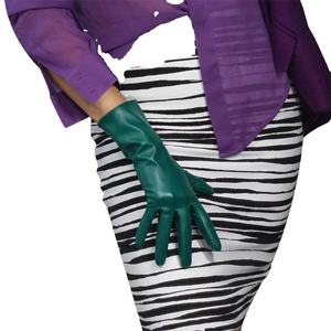 Guantes de moto de fibra de carbono azul real muñeca larga a prueba de viento guantes cortos de látex imitación charol Cosplay FIESTA DE Halloween - Product Image 4