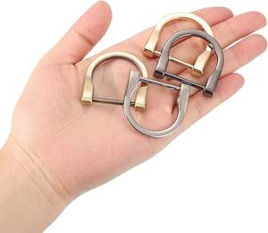Hebilla de anillo en D en forma de U con tornillo, de aleación de zinc, para bolsos, cinturones, equipaje, arneses y accesorios de cuero. - Product Image 4