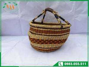 กระเป๋าโท้ททรงสี่เหลี่ยมผืนผ้าสำหรับฤดูร้อน ทำมือ แฟชั่นใหม่ ขายส่ง เป็นมิตรกับสิ่งแวดล้อม ทำจากวัสดุธรรมชาติ เช่น ผักตบชวา และหญ้าทะเล - Product Image 5