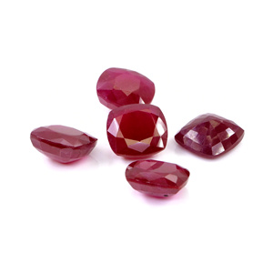 Rubis naturels de Bangkok calibrés 11 mm, forme coussin, pierres précieuses facettées naturelles pour la fabrication de bijoux, prêtes à l'emploi - Product Image 3