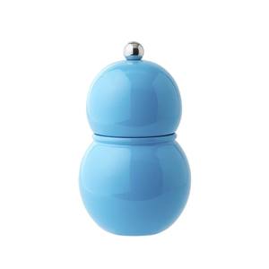 Meilleure vente : Moulin à sel et à poivre artisanal en laque, mini format, couleur bleue, finition brillante, moulin manuel, outil de cuisine, prix avantageux. - Product Image 4