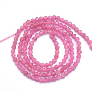 Cuentas de turmalina AAA de 2mm-3mm microfacetadas en forma de rondel, turmalina rosa natural, piedra semipreciosa, cuentas sueltas para la fabricación de joyería. - Product Image 1