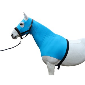 Couverture intégrale pour cheval en tissu extensible, durable, imperméable, en nylon et polyester, légère, pour l'hiver, avec détails en acier inoxydable - Product Image 4
