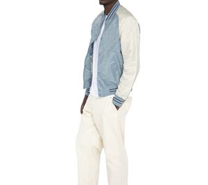 Chaqueta de Satén Personalizada de Alta Calidad con Logotipo para Hombre, Estilo Moderno, Logotipo con Parche, Informal, para Exteriores, Profesional, para Equipos Universitarios, con Piel Sintética - Product Image 5