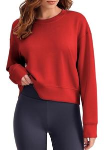 Sudadera de Algodón para Mujer, de Lujo, Manga Larga, Cuello Redondo, Hombros Caídos, Color Sólido, Cómoda, Talla Grande, del Mejor Precio, de Bangladesh - Product Image 6