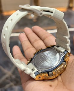 Reloj Mecánico Shreeji Jewels de Alta Calidad en Tono Oro Blanco con Incrustaciones de Moissanita, Correa de Acero Inoxidable, Pantalla Analógica, Unisex, Resistente al Agua - Product Image 3