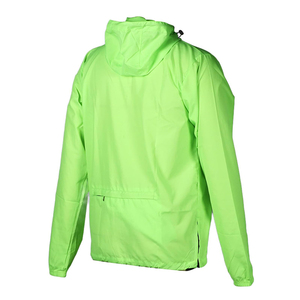 Men's Lightweight Waterproof <b>Running</b> <b>Jacket</b> <b>Reflective</b> Colour Breathable Quarter Zipper Pocket With Adjustable Drawstring - Product Image 3