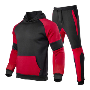 Ensemble de survêtement unisexe rouge 2026 à manches longues avec fermeture éclair, col montant, couleur unie, style sportif, respirant, coupe régulière, pour l'automne - Product Image 4