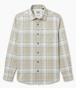 Camisa Casual de Hombre Enovate Logan, Doble Botonadura, Manga Larga, Cuello Clásico, Transpirable, Lino/Algodón Popelina, Estilo Verano ODM - Product Image 1