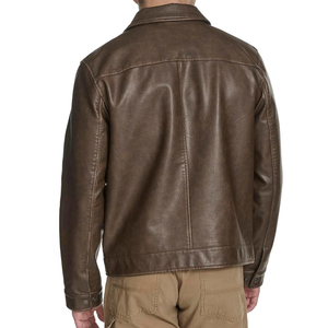 Vestes en cuir pour hommes de haute qualité au meilleur prix, veste en cuir à manches longues pour hommes, veste de moto en cuir d'agneau véritable - Product Image 2