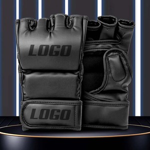 Gants de MMA professionnels légers et durables en cuir avec poignets lacés pour l'entraînement, la lutte et les arts martiaux/la boxe - Product Image 3