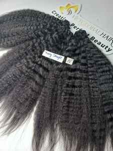 Venta al por mayor 100% Raw Vietnamita Kinky Straight Weft Extensiones de cabello Calidad Premium Color Claro Directo de Fábrica - Product Image 3