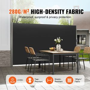 Tenda da Sole Retrattile in Alluminio per Patio 71FT X 118FT con Telo in Poliestere Impermeabile da 280g e Materiale PC - Product Image 2