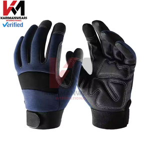 Synthetic Leather <b>Gloves</b> Professional Work <b>Gloves</b> PU Leather Palm Safety Design OEM Wholesale - Product Image 5