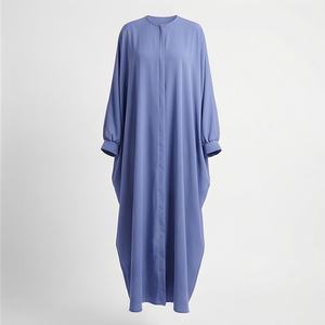 ชุดกิโมโนแบบ OEM ปี 2025 เสื้อคลุมอาบายะ ผ้าโพลีเอสเตอร์เนื้อนุ่ม ยืดหยุ่นสูง หนาขึ้น สำหรับผู้หญิงมุสลิม คอวี แขนยาว เหมาะสำหรับงานปาร์ตี้ รอมฎอน งานแต่งงาน - Product Image 1