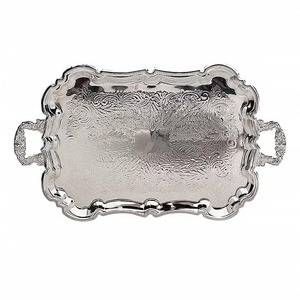 New Indian Handicraft <b>Metal</b> Premium Style Rectangular Customized Shape & Size Serving Tray Special Occasions Wedding - Product Image 3