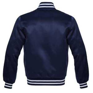 High Quality Cheap Price Custom Logo Satin Varsity Jackets New Arrival Streetwear Style <b>Men</b> Bomber Jackets - Product Image 3