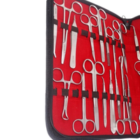 Kit de 112 Piezas de Instrumentos Veterinarios para Cirugía Menor, Juego de Herramientas Quirúrgicas de Acero Inoxidable, Pinzas, Tijeras, Bisturí, Sondas, CE