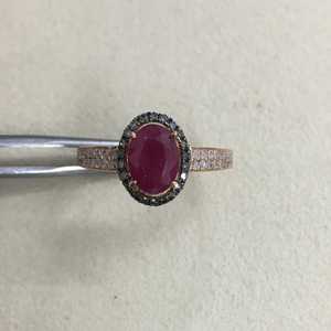 Anillos de Diamantes Reales de 0.31 Ct, Corte Redondo, Diamantes Naturales Blancos y Marrones, Anillo de Compromiso y Boda para Mujer, Plata de Ley 925 - Product Image 1