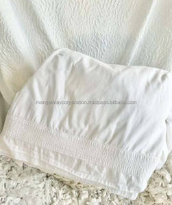 ชุดผ้าปูที่นอนผ้าฝ้ายแท้สีขาวล้วน 400 เส้นด้าย ลายทวิลพิมพ์ พร้อมปลอกหมอนสองใบ ของขวัญวันวาเลนไทน์ ผลิตด้วยมือ ชุดเครื่องนอนสำหรับใช้ในบ้าน - Product Image 2