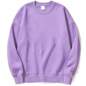Sudadera de algodón de 400 g/m² para hombre, cuello redondo, holgada, transpirable, de forro polar para invierno, MOQ bajo, lisa y sin estampado. - Product Image 5