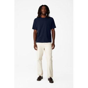 <b>Men's</b> <b>Navy</b> <b>Blue</b> Regular Fit Cotton T-<b>Shirt</b> O-Neck Short Sleeve Solid Color Casual Style Jersey Knit - Product Image 1