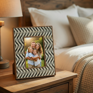 Luxury Bone Inlay Photo <b>Frame</b> <b>4x6</b> Inch Handcrafted |Elegant Decorative Picture <b>Frame</b> for Tabletop Office Desk Home Decor Gifting - Product Image 2