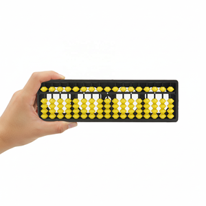 Soroban en plastique jaune à 17 tiges pour enfants - Jouet éducatif de mathématiques pour la classe et le divertissement - Product Image 2