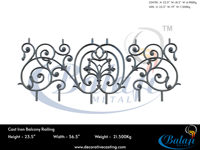 Balustrade de balcon sans cadre en fonte robuste, moderne, noire, effet diamant, finition métal gris brillant, résistante aux UV et à la rouille