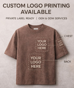 เสื้อยืดโอเวอร์ไซส์ผ้าถักพิมพ์ลายโลโก้สั่งทำพิเศษ แบรนด์ส่วนตัว ผ้าฝ้าย 100% 240 GSM ระบายอากาศได้ดี สไตล์สตรีทแวร์ พิมพ์ซิลค์สกรีน - Product Image 3