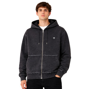 เสื้อฮู้ดซิปวินเทจผ้าฝ้ายฟลีซหนานุ่มทรงโอเวอร์ไซส์ สไตล์สตรีทแวร์ ซิปยาวเต็มตัว มีเชือกผูก ปรับแต่งโลโก้ได้ - Product Image 1