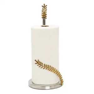 Classic Brushed Nickel Toilet Paper Holder Wall Mounted Zinc Alloy Dual Post Bathroom Tissue <b>Roll</b> <b>Rack</b> - Product Image 4