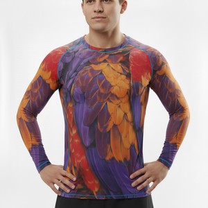 Personnalisez votre propre logo sur une combinaison de compression à manches longues sublimée pour MMA et BJJ, pour hommes, UPF50+, polyester/nylon - Product Image 5