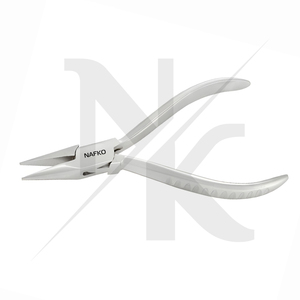 Pince à bijoux en acier inoxydable de qualité supérieure, pince à bec effilé pour horlogerie, poignée rainurée 130 mm, équipement pour la fabrication de bijoux et d'horlogerie - Product Image 6